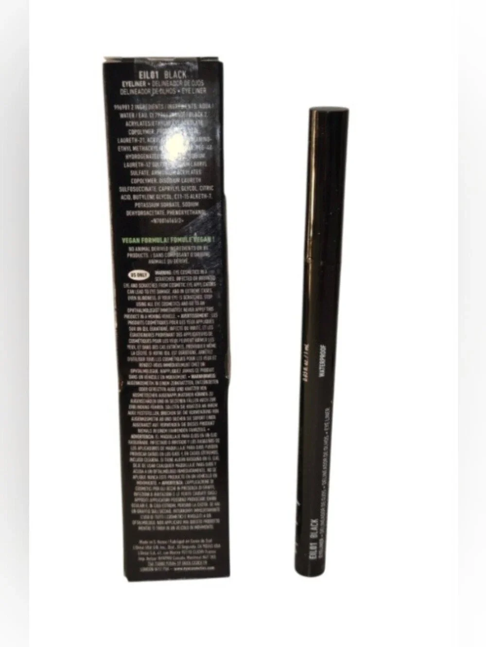 NYX PROFESSIONAL MAKEUP Epic Ink Liner Black .03oz BNIB Waterproof